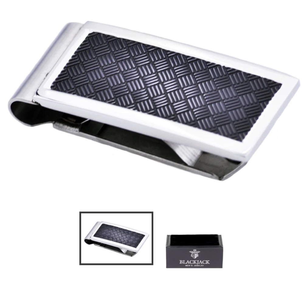 Mens Black Stainless Steel
Money Clip